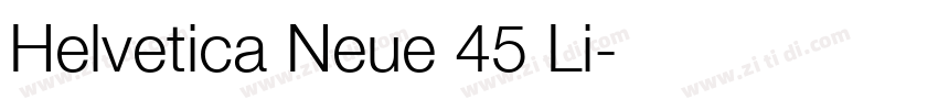 Helvetica Neue 45 Li字体转换
